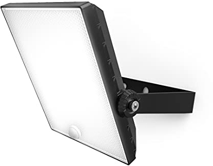 4lite Outdoor Graden/Security LED Floodlight with PIR Sensor IP65 50w 4000lm Die-Cast Black - Cool White | 50w led, 4000 lumens, ip65 rated, pir motion sensor, die-cast black body, suitable for outdoor security lighting