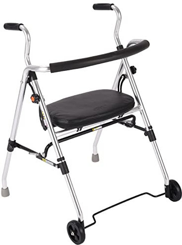 Mobility Care 2-Rad Rollator Gehhilfe aus Aluminium mit Sitz für ältere und verletzte Menschen