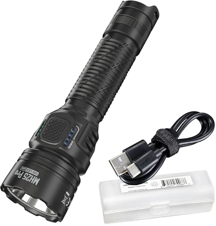 Nitecore MH25 Pro 770 Yard Long Throw Flashlight, 3300 Lumen USB-C Rechargeable Compact Duty Work Light with Lumentac Organizer