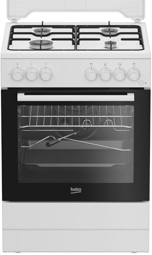 FBST62110ST - Cucina a gas con forno elettrico, 60x60 cm, Bianco, Classe energetica A