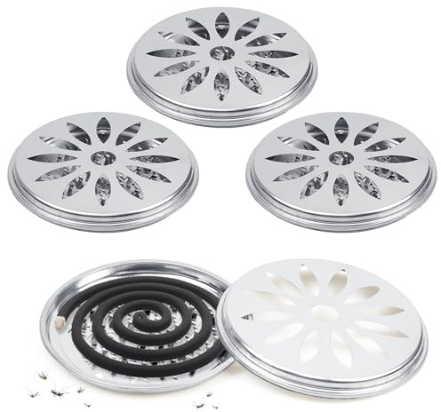 4 Pièces Porte Spirale Anti Moustique, Support Bobine Moustique,Idéal pour la Maison, le Camping, Jardin,les Voyages et les Terrasses