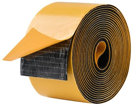3 Meters Foam Rubber Tape Self Adhesive- 50mm Wide - 1.5mm Thick,High Density Neoprene Weather Strip,Gasket Seal,Anti-Vibration,Anti-Collision, Shockproof Insulation for Window Door Car