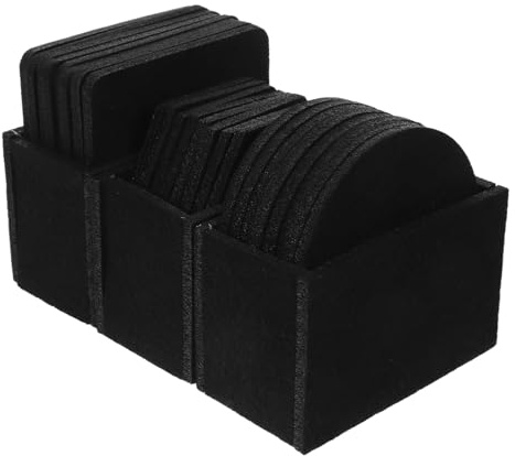 Cabilock 3 Juegos Posavasos de Fieltro Absorbentes con Base Aislamiento Térmico Antideslizantes para Bebidas Protección de Mesa y Decoración para Hogar