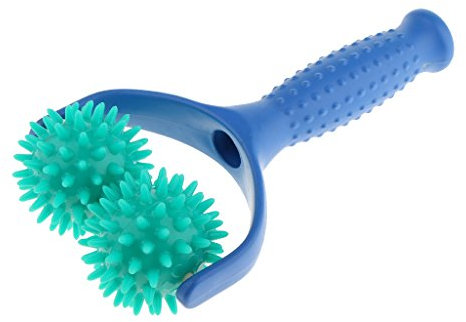 Rouleau de Massage Dos Pieds Visage Musculation - Ball de Massage Boule Masseur à Picot avec Poignée pour Soulager la Raideur Musculaire