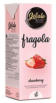 Gelato 4ever – Strawberry Vegan Italian Gelato Ice Cream Mix, Easy & Quick to Use, Compatible with Ninja Creami and Any Soft Serve Ice Cream Machine & Maker, Icecream & Dessert, 1 lt, Made in Italy