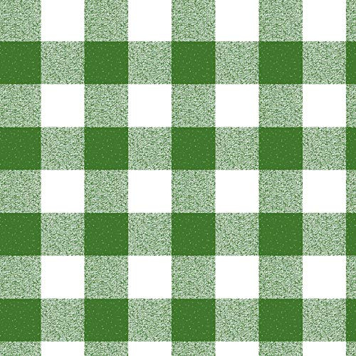 Wachstuch Wachstischdecke Tischdecke Gartentischdecke Klassik Kariert Grün Breite & Länge wählbar 120 x 120 cm Eckig abwaschbar