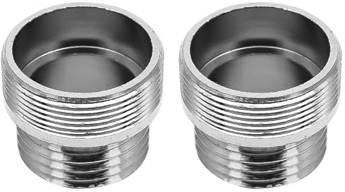 Wasserhahn-Adapter, 1,3 cm (1/2 Zoll) Gewinde, massives Metall, für Wasserreiniger, 2 Stück, silber