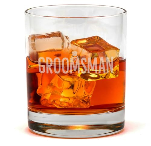 Vaso para whisky con diseño de novio, regalo de boda de lujo, regalos de fiesta de novia y novio, grabado de vidrio antiguo