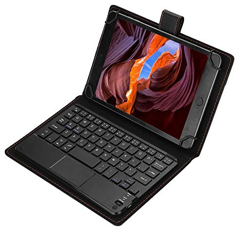 Topiky TouchPad Keyboard Case pour 7 , 8 tablettes, Clavier Tactile Bluetooth sans Fil fonctionnant 100 Heures avec étui de Protection