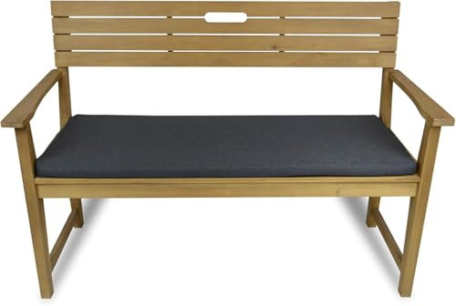 Rollmayer Bankkissen Bankauflage Sitzkissen Bankpolster Auflage für Bänke in Haus und Garten Kollektion Melange, 1 Stück (Grafit 22, 120x40x8cm)