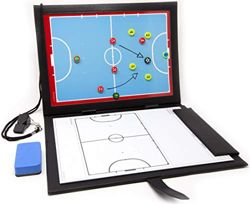 Cartellina Tattica Magnetica per Allenatore di Calcio a 5 con Tasca e Borsa