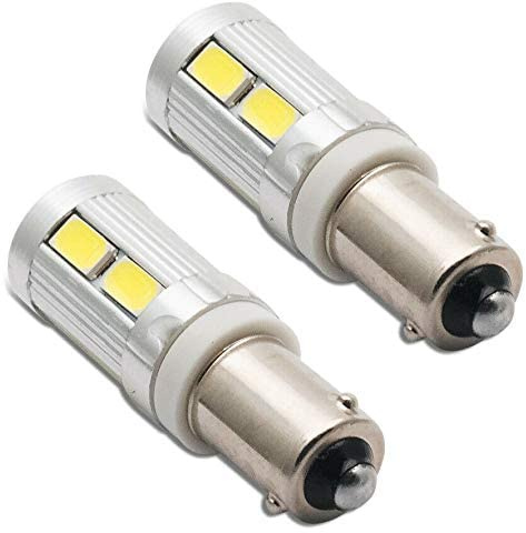 Riloer Luces de Circulación Diurna H6W BAX9S, 2 Bombillas Laterales LED de 12 V/Indicador de Estacionamiento de Vehículos, Luz Blanca
