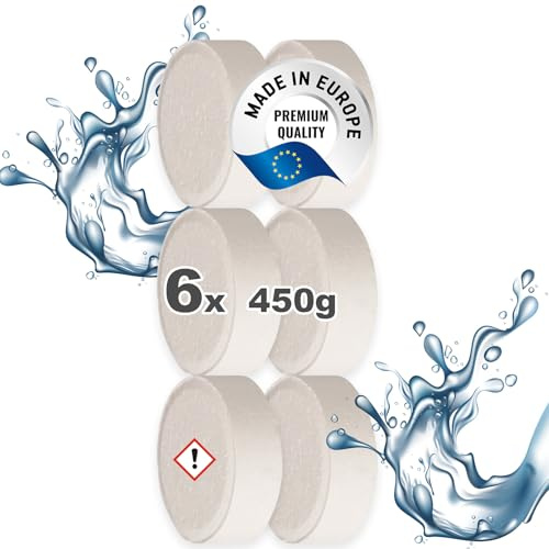 6x 450g Luftentfeuchter Granulat Tabs Entfeuchter gegen Schimmel im Keller | Nachfüllpack für Raumentfeuchter Entfeuchtungsgerät Tabletten Nachfülltabs ohne Strom Feuchtigkeitskiller für Wohnung Bad
