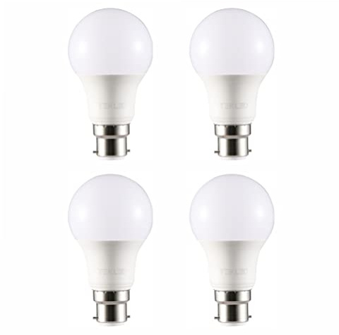 TEKLED® A60 LED Bulbs | B22 Bayonet Cap | Energy Saving 12W Light Bulb 100W Incandescent Bulb Equivalent | 2700K DIMMABLE 1020LM | 4-Pack | Warm White