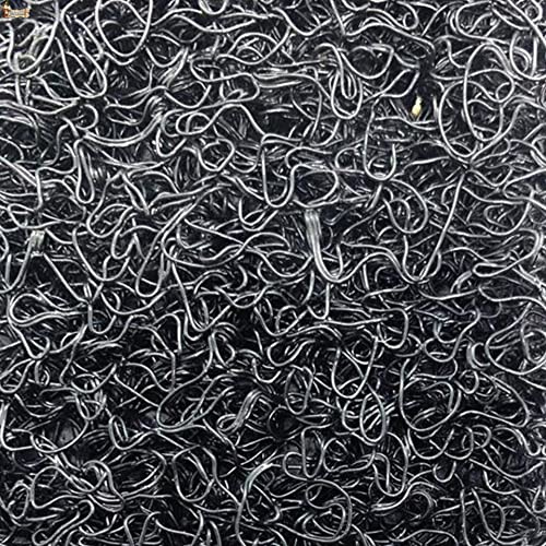 BricoLoco.com Felpudo Entrada casa, terraza. Goma Rizo Exterior o Interior. Negro. por Metros o Rollo. Ancho 1,20 MTS. x 1 MT. Espesor 10 mm. con Base. Alfombra Vinilo rizos. (1 Metro, Negro)