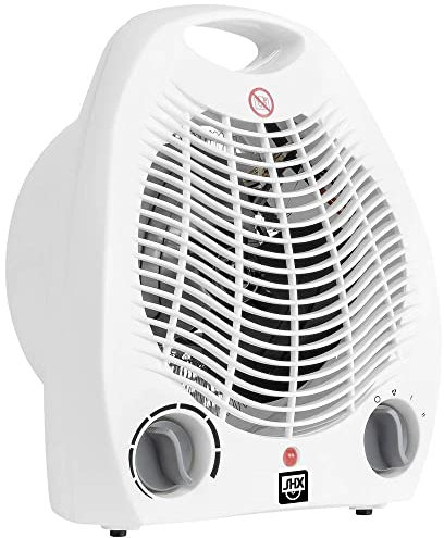 SHX Heizlüfter mit Kippschutz 2000W SHX01HL2000 – Heizlüfter mit Griff, 2000 Watt, Kippschutz, weiß