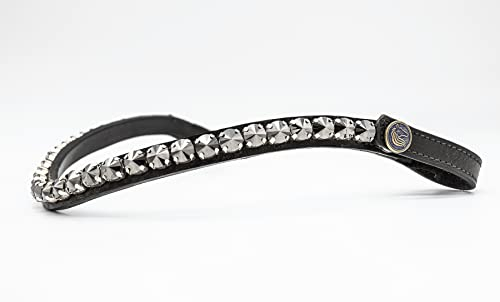 BRIDLERY Stirnriemen Stunning Black, Schwarz, Warmblut (Kaltblut, Braun)