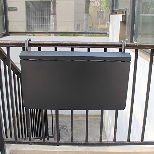 Hängetisch Balkon,Outdoor-Tisch Balkontisch zum Einhängen,klapptisch Balkongeländer,Balkonhängetisch Klappbar,Balkontisch Wetterfest,Hängetisch Gartentisch Klapptisch,5-Fach höhenverstellbar ( Color :