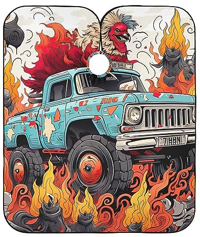 Tablier de coiffure, crème glacée gaufrée avec des saupoudres, tablier de couleur pour cheveux, cape de coupe de cheveux pour adulte