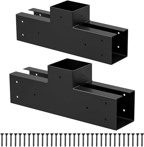 ORIGLE 4x4 Pergola Kit, 4x4 Pergola Brackets 3-Way T-Angle Corner Bracket