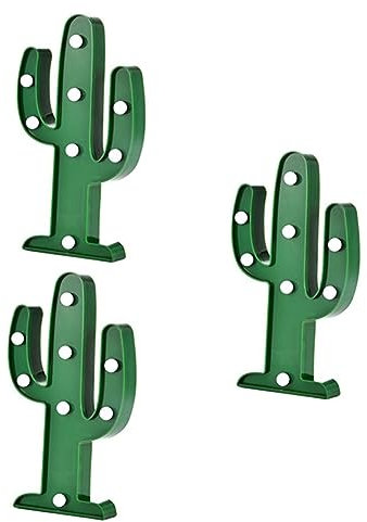 DOITOOL 3pcs 8 Cactus Led Lamp 8 Led Battery Operated Lights Home Wedding Christmas Night Light Decor