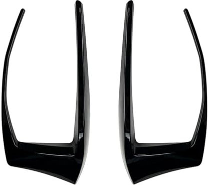 MEIZIYU Nebelschlussleuchtenverkleidung passend for Golf 7 MK7 GTD 2012–2015, Stoßstangensplitter, Canard-Lampe, Entlüftungsöffnung, Seitenabdeckung, helles Schwarz Nebelscheinwerfer-Zierrahmen