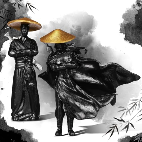 Abaodam Figurine de guerrier chinois antique miniature Bonsaï Ornement Micro Paysage Décor pour aquarium, terrarium, bureau, jardin