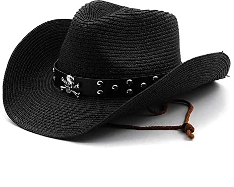 Chapeau de Cowboy Western Homme Femme Chapeau de Paille Chapeau de Soleil Pliable Anti-UV Chapeau de Plage d'été Chapeau de Loisir Chapeau Bandeau