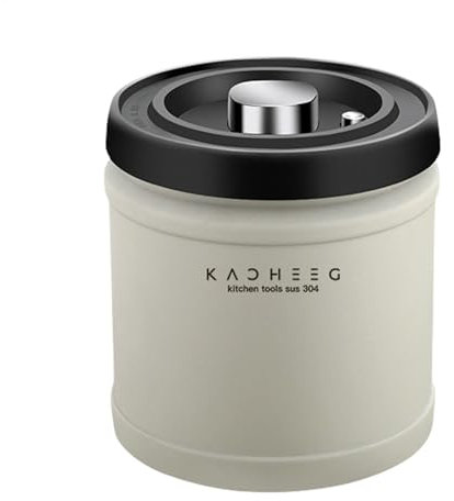 Vacuum Sealed Coffee Canister - Coffee Bean Storage Jar, Dry Tea Leaves Container | Food Storage Canister, Flour Sugar Holder, Vacuum Pump for Coffee Preservation, Kitchen Storage for Grains, Nuts