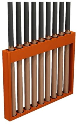Billard Queue Hållare Väggmontering Metallram Väggfästehållare för 9 Köer Biljardköställ Professional Billiard Table Accessories för Biljardrum och Klubb(Orange)