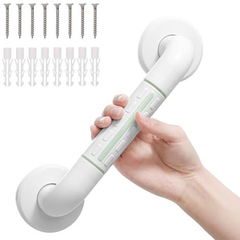 Maniglia antiscivolo per bagno, maniglia in acciaio inox bianco, per vasca da bagno, WC, cucina, scale, corrimano