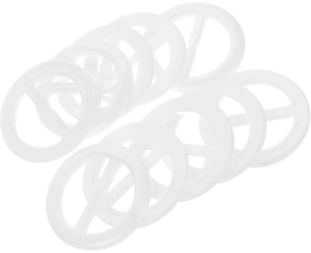 Boucle de Fixation Ronde en Résine Blanche 10 Pièces, 3 Cm