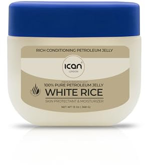 ican London Petroleum Jelly with White Rice and Aloe Vera Extract, 368g