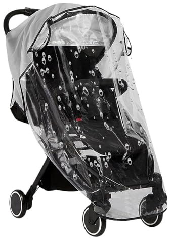 Habillage Pluie Universelle pour Poussette, Habillage Pluie Universelle pour Poussette Bébé, Protection Pluie Poussette Universelle, Protection Imperméable, Fenêtre de Contact, Transparent