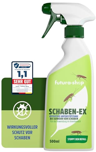 Kakerlaken Spray 500 ml | Effektive Schaben Bekämpfung mit Langzeitwirkung als Alternative zur Kakerlakenfalle & Schabengel | Cockroach Spray für Innen & Außen als ideale Ergänzung zu Gel & Falle