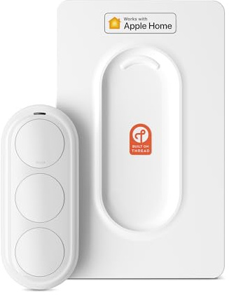 Airversa QliQ AC1 3-Tasten Smart HomeKit Button Controller Weiß 1 Pack | Thread, Trigger, Batteriebetrieben, Apple Home exklusiv, 9 Automatisierungen, Einzel-/Doppel-/Langdruck, Wandmontage&Magnet