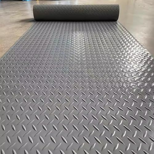 Tapis de sol en caoutchouc robuste – Rouleau de protection de sol antidérapant, 1,5 mm d'épaisseur, tapis de couloir en caoutchouc pour garage et extérieur