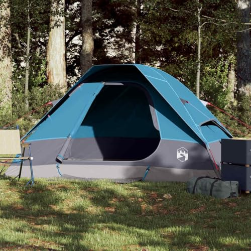 Owoxanthellate Kuppel-Campingzelt 2 Personen Blau 214x150x115 cm wasserdicht ultraleichtes Outdoor Shelter mit Stecksystem für Trekking Angeln Strand