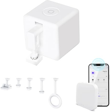 aqxreight Pulsador de Botón Inteligente para un Control Perfecto Automatiza Tu Hogar con Temporizador Activación por Voz Configuración Sencilla No Se Requieren Cables para los Electrodomésticos (V3)