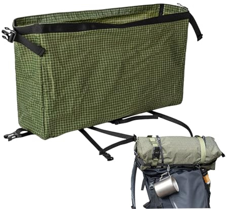 Ryggsäcksväska – sneakerväska | duffel resväska, förlängningsförvaringspåsar, 25 x 15 x 10 cm stor kapacitet vattentäta sporttillbehör, modulära sidoväskor för utomhusklättring, fiske, gym, Armégrönt