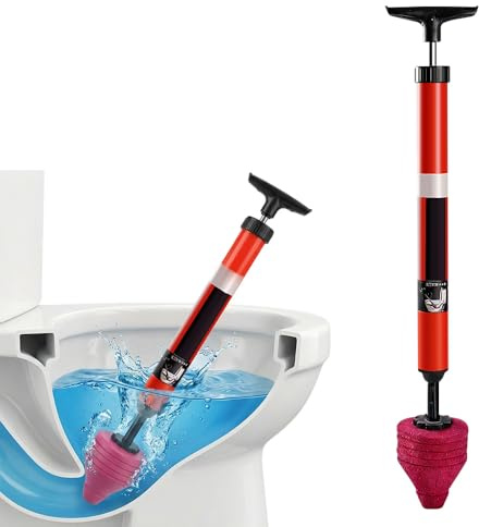 180° Drehung Rohrreinigungspumpe, 2026 Neu Hochdruck Abflussreiniger Pumpe, Saugglocke Abfluss, Toiletten Pömpel, Abflusspumpe, Hochdruck-Toilettenreinigung für Toiletten, Waschbecken (1PC)