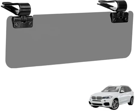 Car Sun Visor Extender, 2 in 1 Day Night Anti-glare Double-Clip 180° Flip Sunshade Extension Sun Blocker UV Protection for Car SUV Van Truck Front Seat Driver Or Passenger