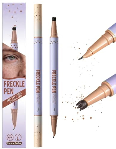 Jutqut double embout stylo tache de rousseur semi permanent, freckles pen | Design 2-en-1, rendu naturel, formule waterproof longue tenue, pointe de précision, format voyage, effet bonne mine
