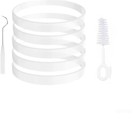 Juego de anillos de sellado para exprimidor, junta de goma para extractor de 600 W, kit de sellado sin fugas con gancho de base de molienda, piezas de repuesto blancas (4)
