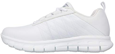 Skechers Sure Track Erath - Ii, Scarpe da Ginnastica da Infilare Donna, Bianco Weiß White Leather Wht, 39 EU