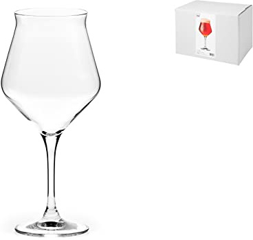 H&H Belgio Set 6 Calici, Vetro, Trasparente, cl42
