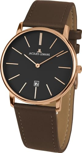 JACQUES LEMANS Herren Analog Quarz Uhr 1-2003E
