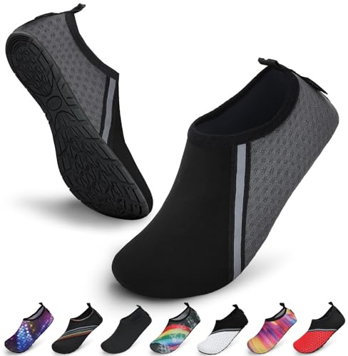 SAGUARO Unisex badskor, simskor, vattensportskor, snabbtorkande halkfria, lätta, storlek 36–47