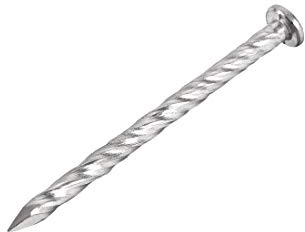sourcing map Spirale Pont Clou Acier Inox Clou Spirale Tige 51mmx3mm(LxD) 80Pcs