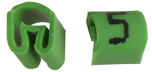 Pro Power PTV3 - Marcador de cables (5 unidades, 100 unidades), color verde